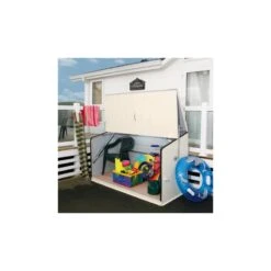 Coffre De Rangement En Métal Storegard 1500L Crème 1,74m² TRIMETALS