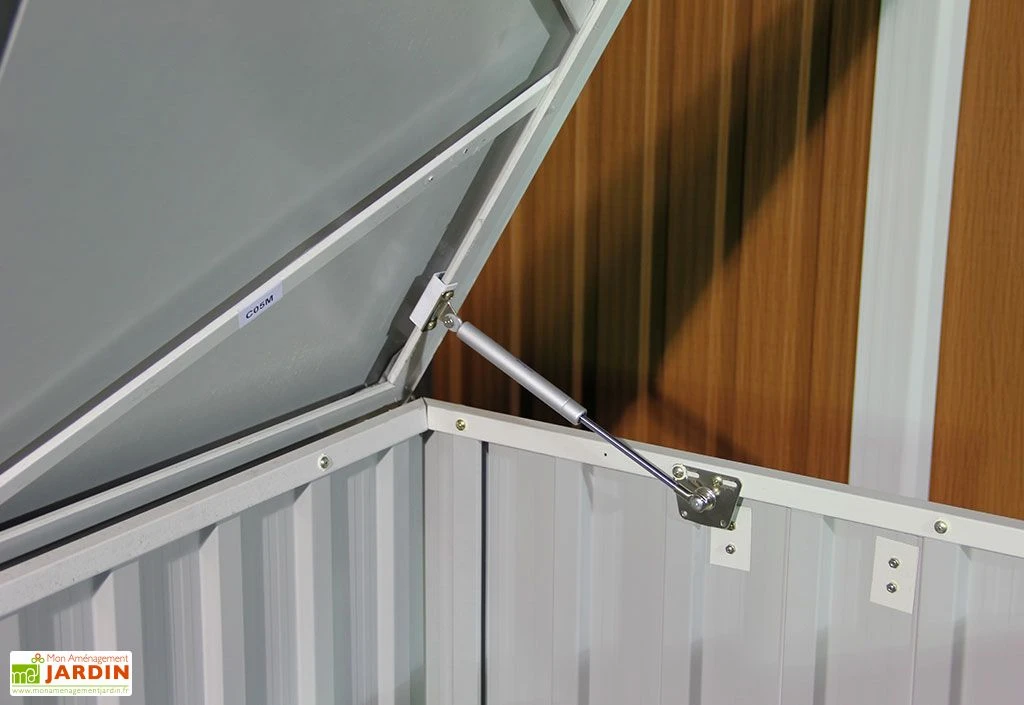 Coffre De Jardin En Métal Gris Anthracite Duramax - 174 X 73 X 73 Cm – Image 5