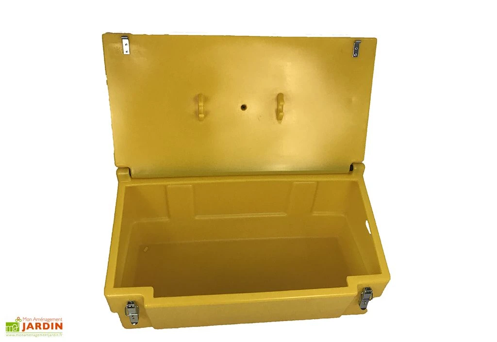 Coffre De Jardin Avec Poignées + Grenouillères + Cadenas – 100 L – Image 5