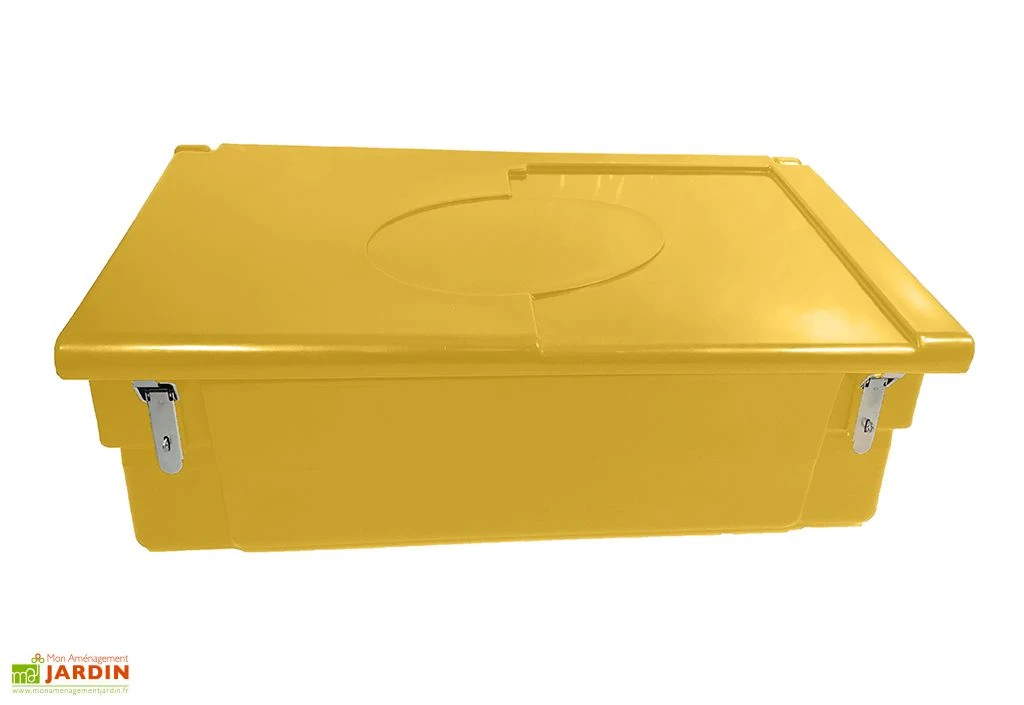 Coffre De Jardin Avec Poignées + Grenouillères + Cadenas – 100 L