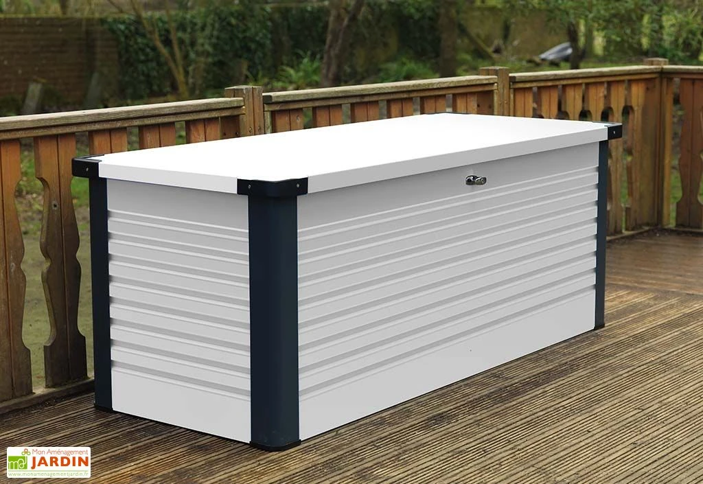 Coffre De Rangement Design En Métal PatioBox 135x78,5x72cm (4 Coloris)