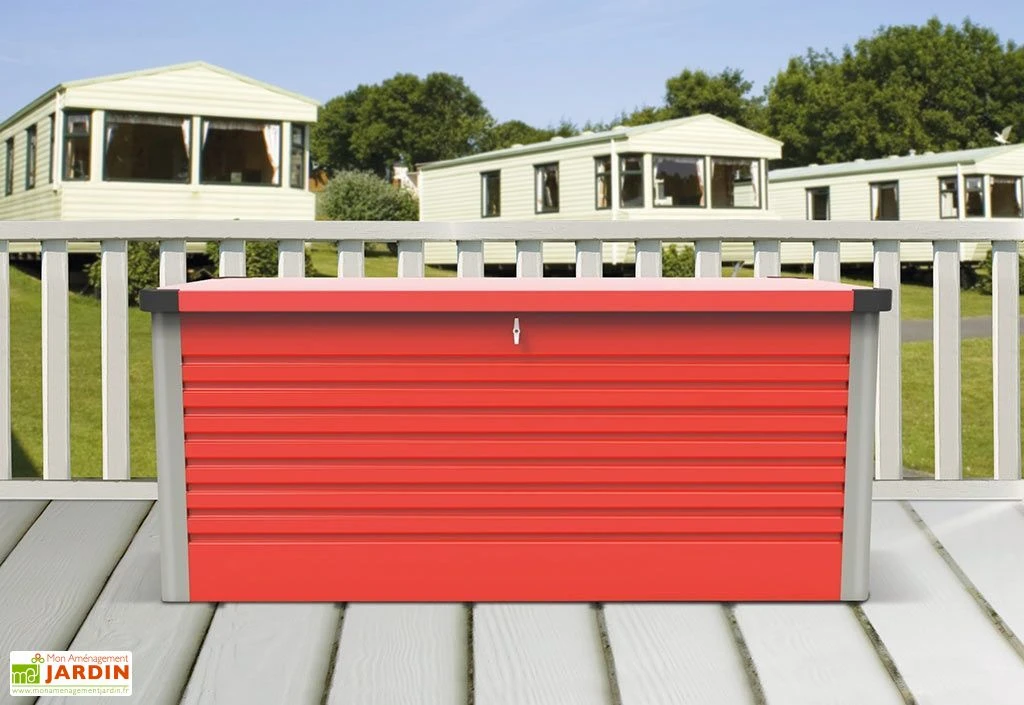 Coffre De Rangement Design En Métal PatioBox 135x78,5x72cm (4 Coloris) – Image 4