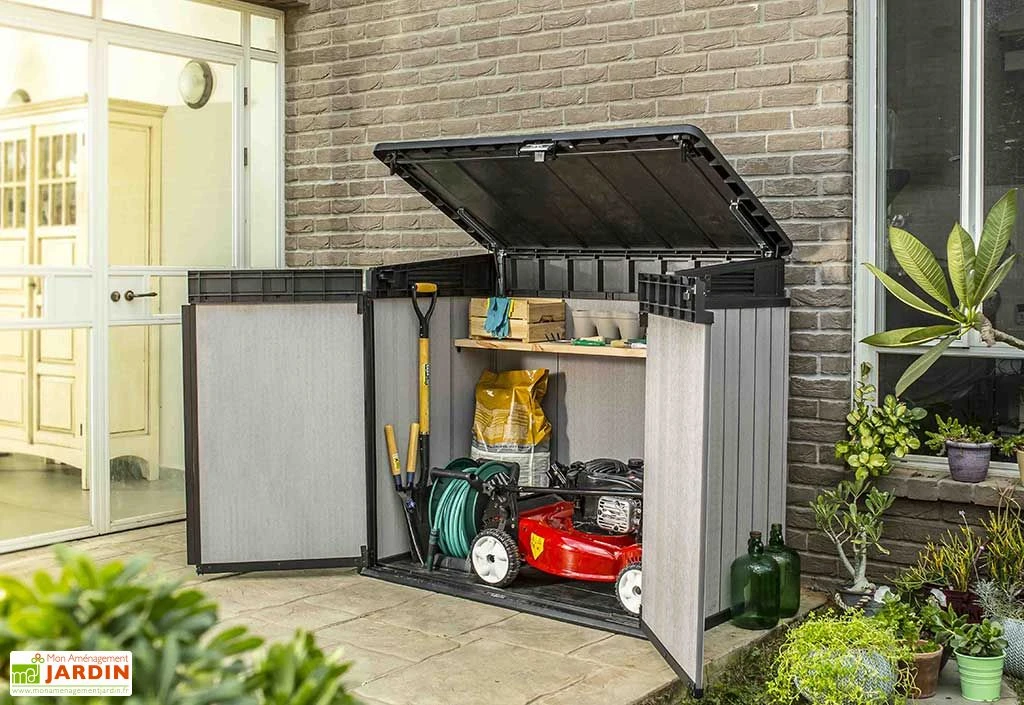 Coffre De Rangement Extérieur En Résine Brossium 1150 L – Image 2