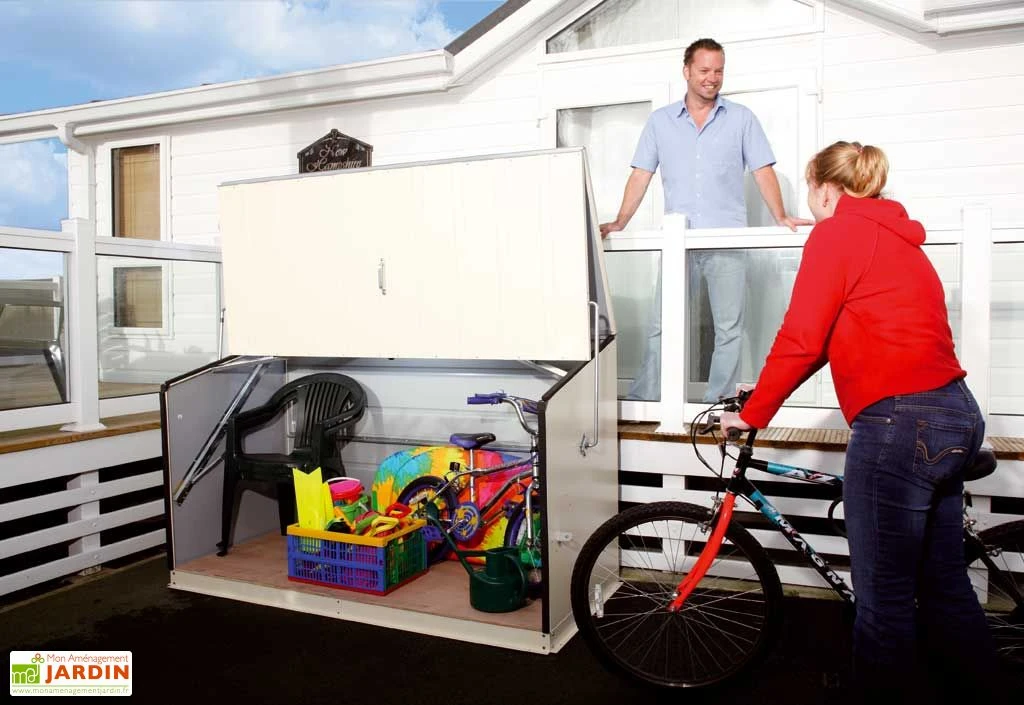 Coffre De Rangement Métal Storeguard Crème (196x89x113) – Image 2