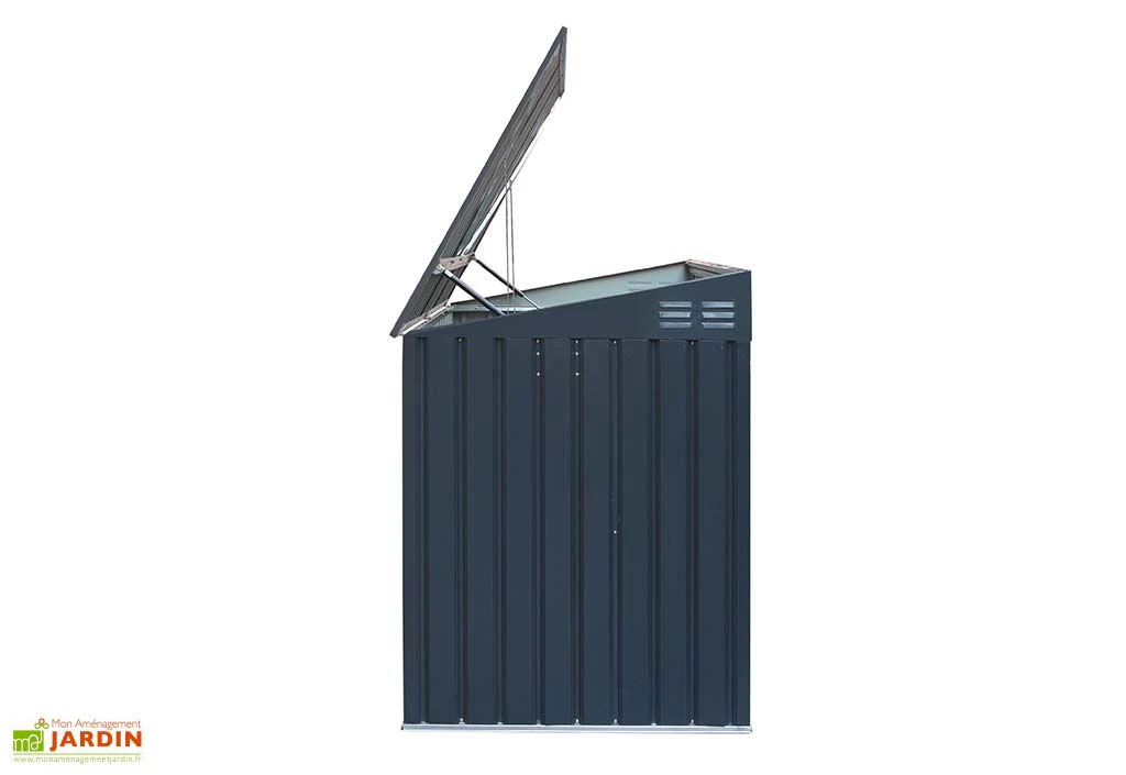 Cache-Poubelle Extérieur En Acier 100 X 235 X 131 Cm (3 Poubelles) – Image 3