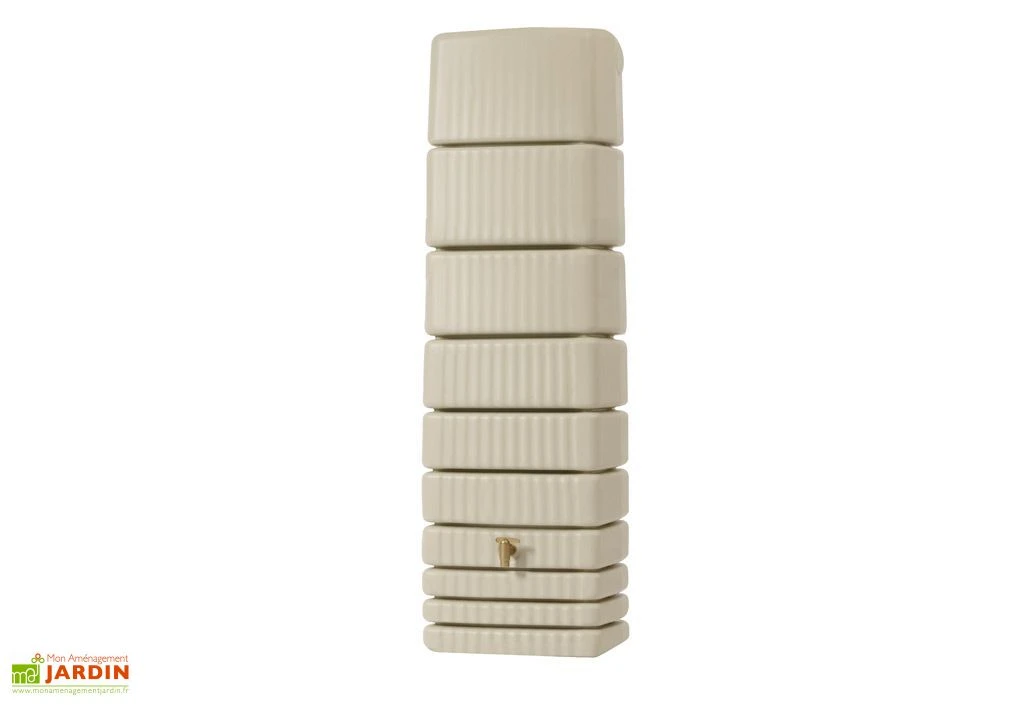 Garantia Récupérateur D'eau De Pluie 650 L Avec Robinet Et Collecteur - Slim