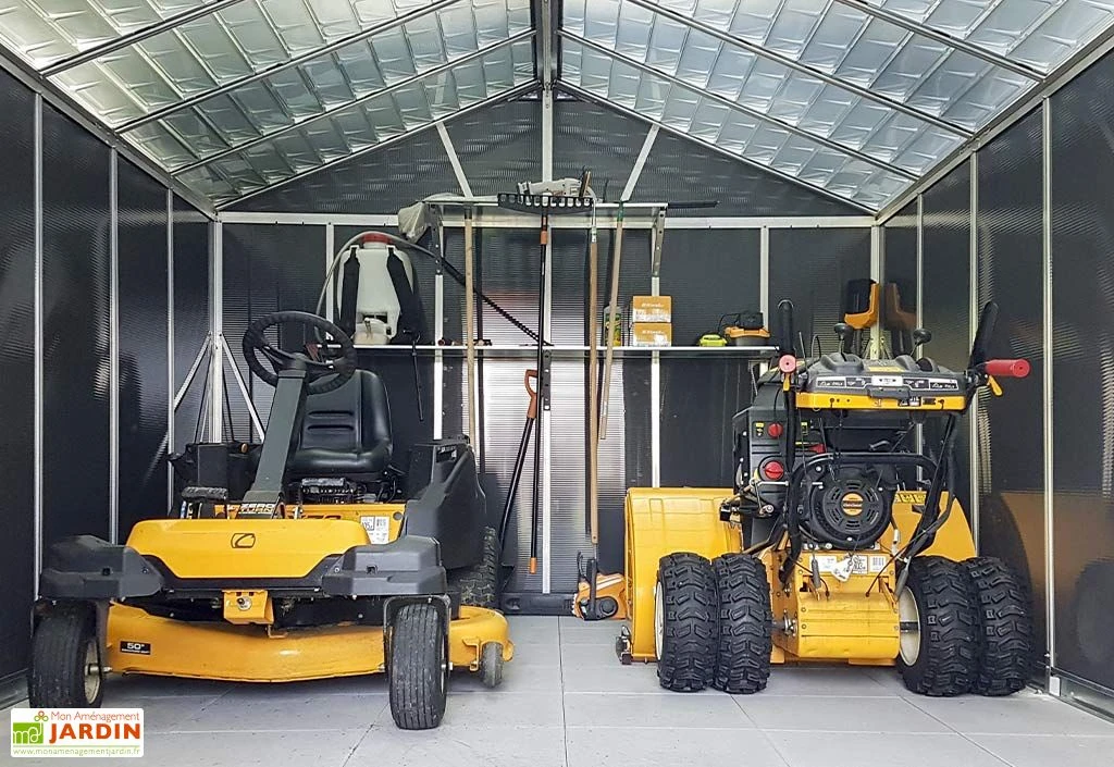 Abri De Jardin En Polycarbonate Et Aluminium Yukon 15 M² - Gris – Image 6