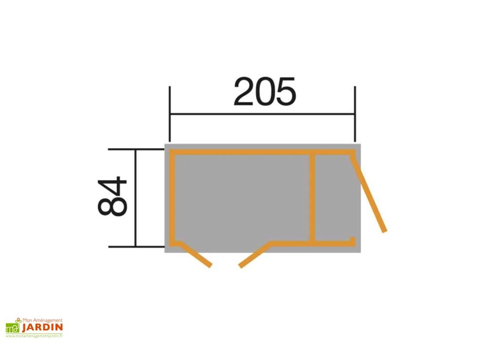 Abri Pour Vélos Ou Poubelles En Bois D’épicéa + Placard 95 X 215 Cm – Image 3
