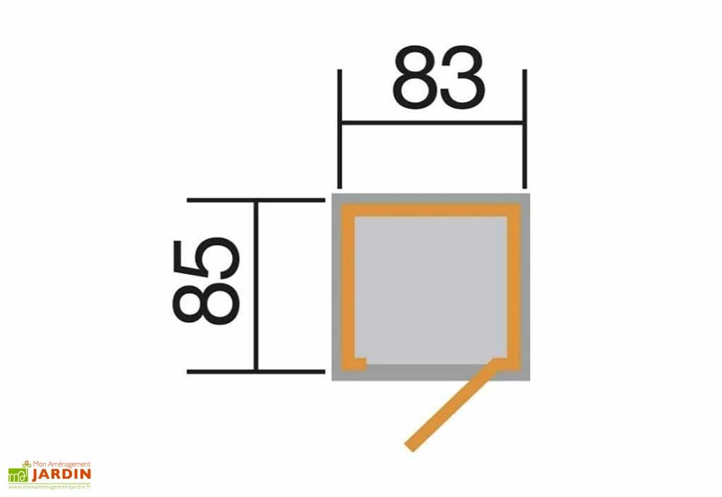 Armoire De Jardin En Bois D’Épicéa Brut 105 X 108 Cm – Image 2