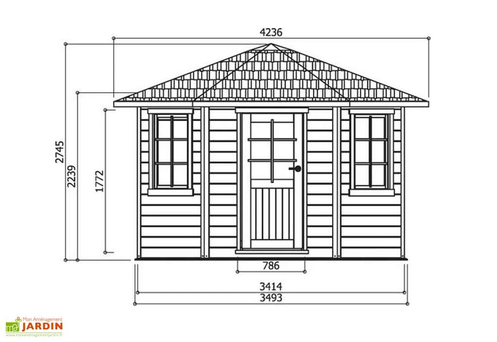 Solid Abri De Jardin Bois Nancy 28mm (255x255cm) – Image 2