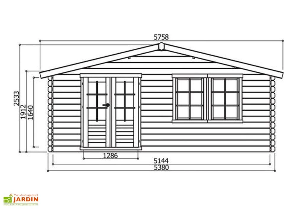Solid Abri De Jardin Bois Vernier 28mm (538x538cm) Traité En Option – Image 3