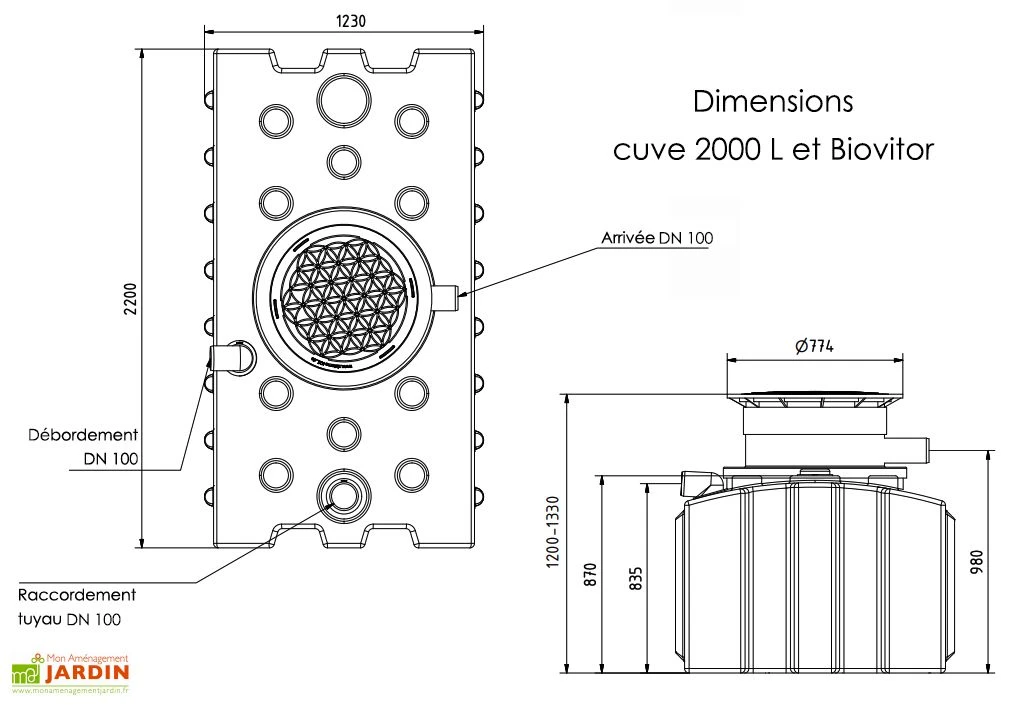 Cuve De Récupération D’eau De Pluie Enterrée – 2000 L Plate – Image 6