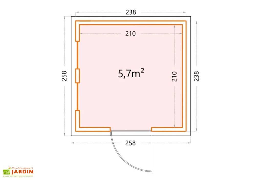 Abri De Jardin En Acier Galvanisé Porte Unique Luminato - 5,6 M² – Image 5