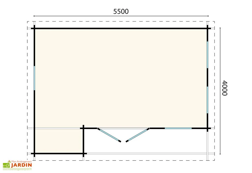 Studio De Jardin En Bois D’épicéa Brut Andrew – 22 M² – Image 3