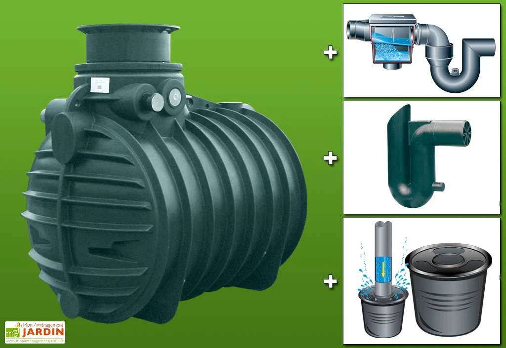 Kit Cuve Recuperateur Eau Enterree 3400 L