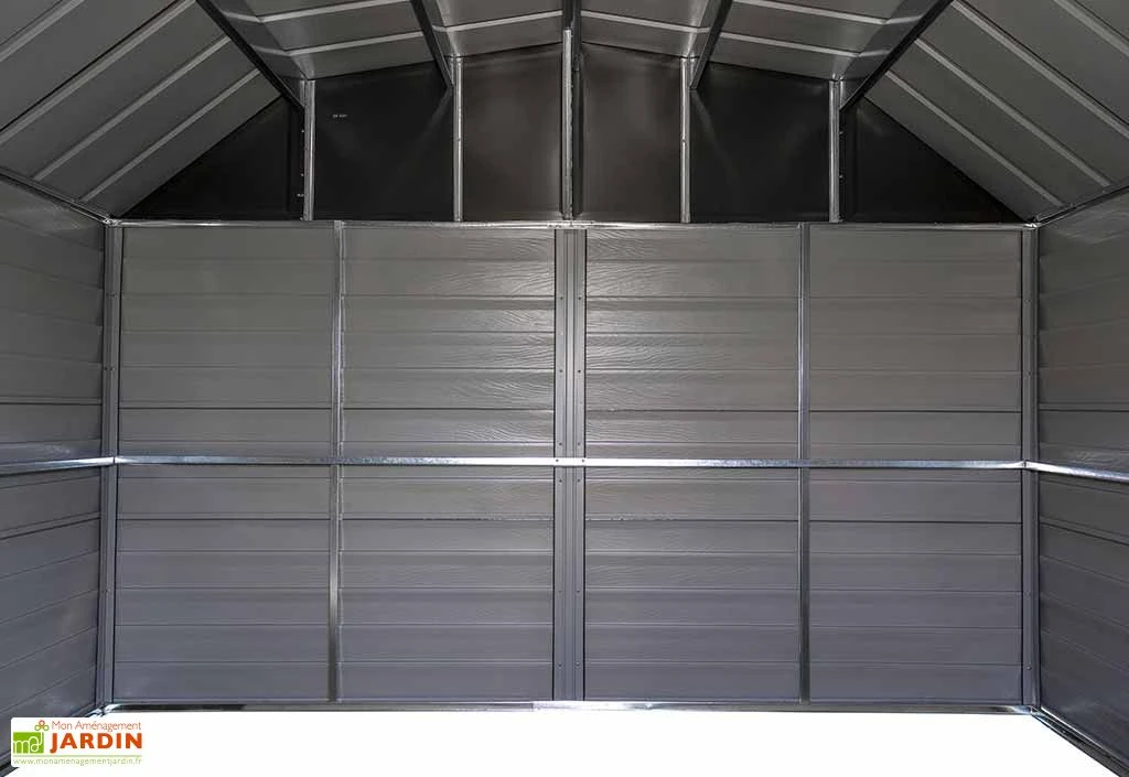 Abri De Jardin En Acier Galvanisé Gris Anthracite 8 M² – Image 4
