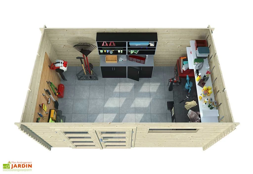 Abri De Jardin En Bois D’épicéa Brut Capucine – 9,87 M² – Image 3