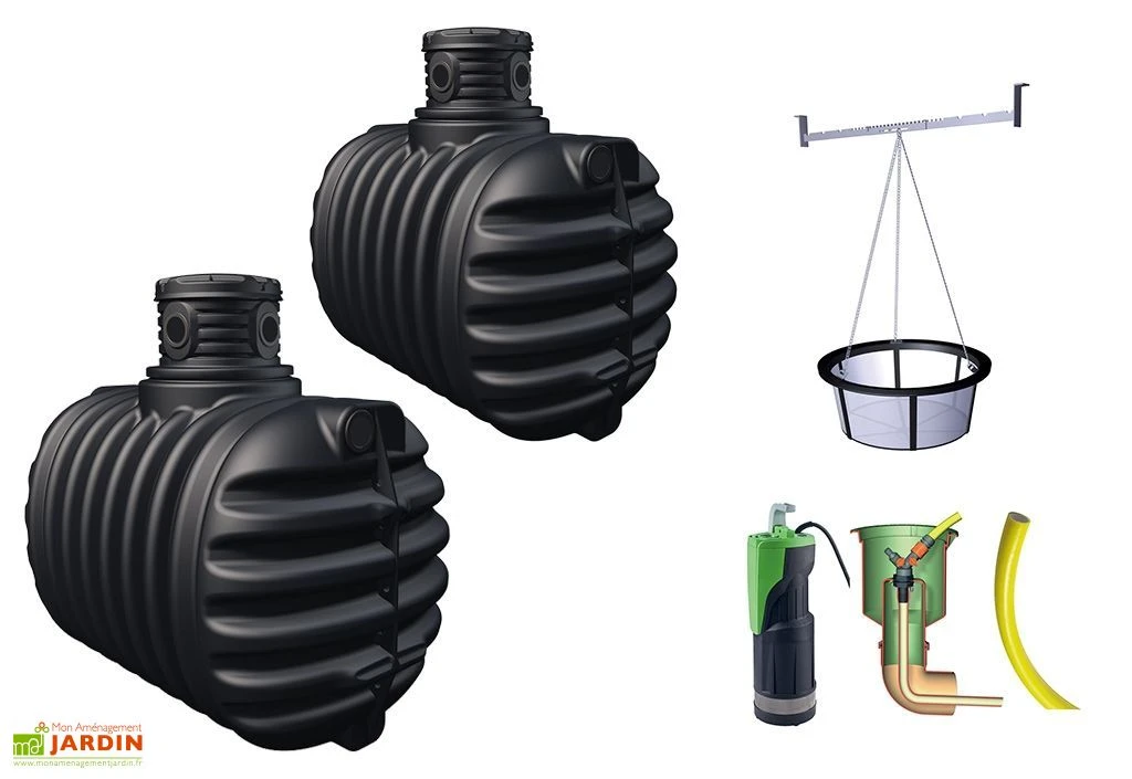 Garantia Cuve Enterrée Kit Récupérateur D'Eau Compact Confort 4Rain 5300 L