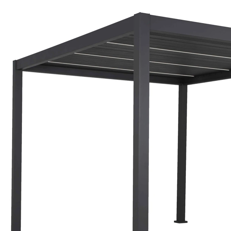 Kit éclairage 2 Lames Anthracite LEDS 3m + Télécommande Pour Pergola Ombrea – Image 5