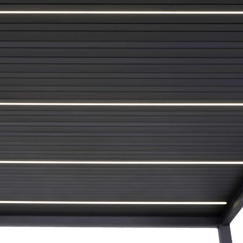 Kit éclairage 2 Lames Anthracite LEDS 3m + Télécommande Pour Pergola Ombrea – Image 6