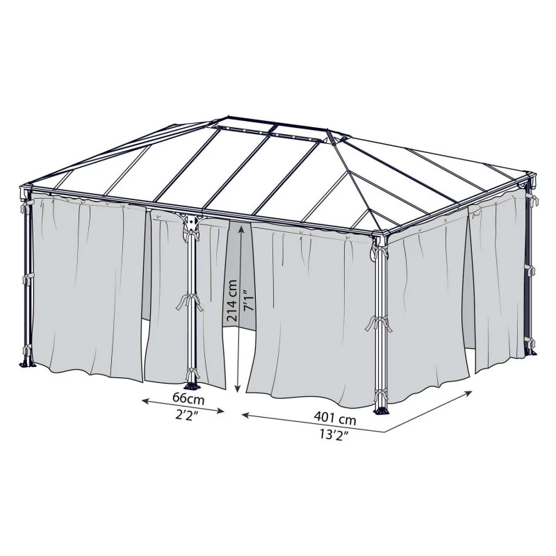 Moustiquaire En Polyester Léger Pour Pergolas Milano 4300 + Martinique 5000 - Canopia – Image 2