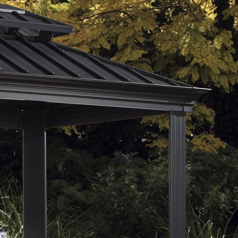 Pergola 2x3m Messina BBQ En Alu Anthracite Et Acier Galvanisé - SOJAG – Image 6