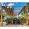 Pergola En Aluminium Marron Clair 350x350cm Florida - PARAGON OUTDOOR