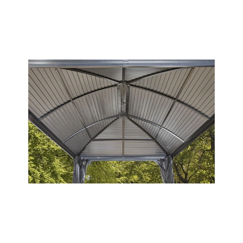 Pergola 3x4m Moreno Alu Anthracite Et Toit En Acier Galvanisé - SOJAG – Image 3
