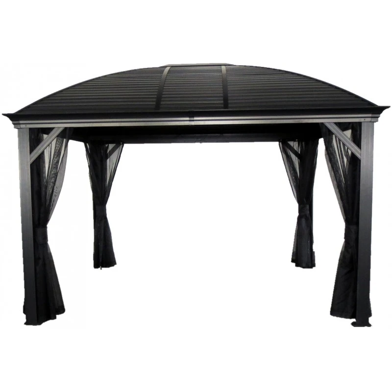 Pergola 3x4m Moreno Alu Anthracite Et Toit En Acier Galvanisé - SOJAG – Image 4