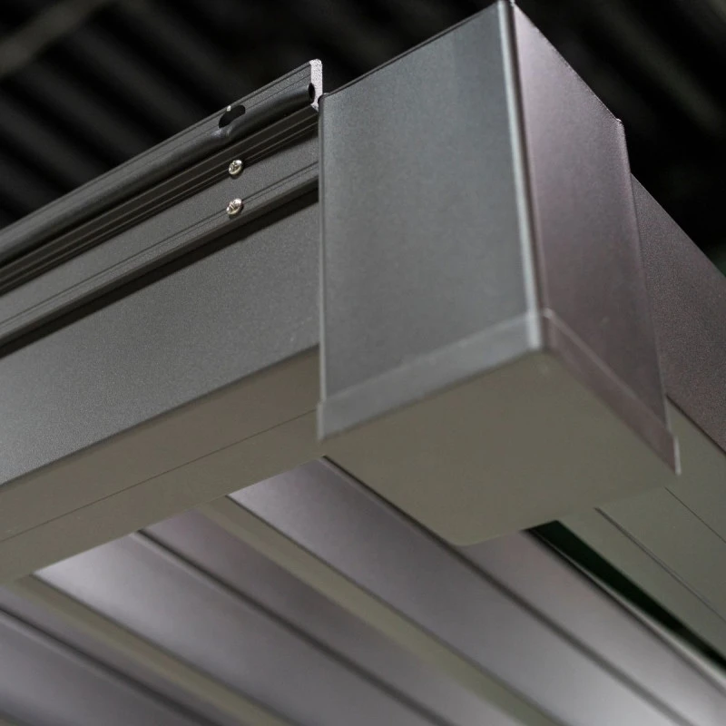 Pergola Bioclimatique Adossée En Alu Anthracite 3x5.3m Ombrea – Image 5