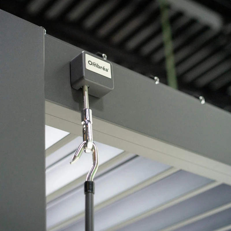 Pergola Bioclimatique Adossée En Alu Anthracite 3x5.3m Ombrea – Image 6