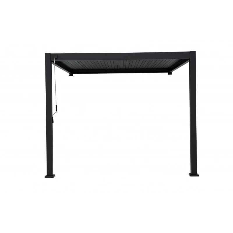 Pergola Bioclimatique Adossée En Alu Anthracite 3x3m Ombrea – Image 5