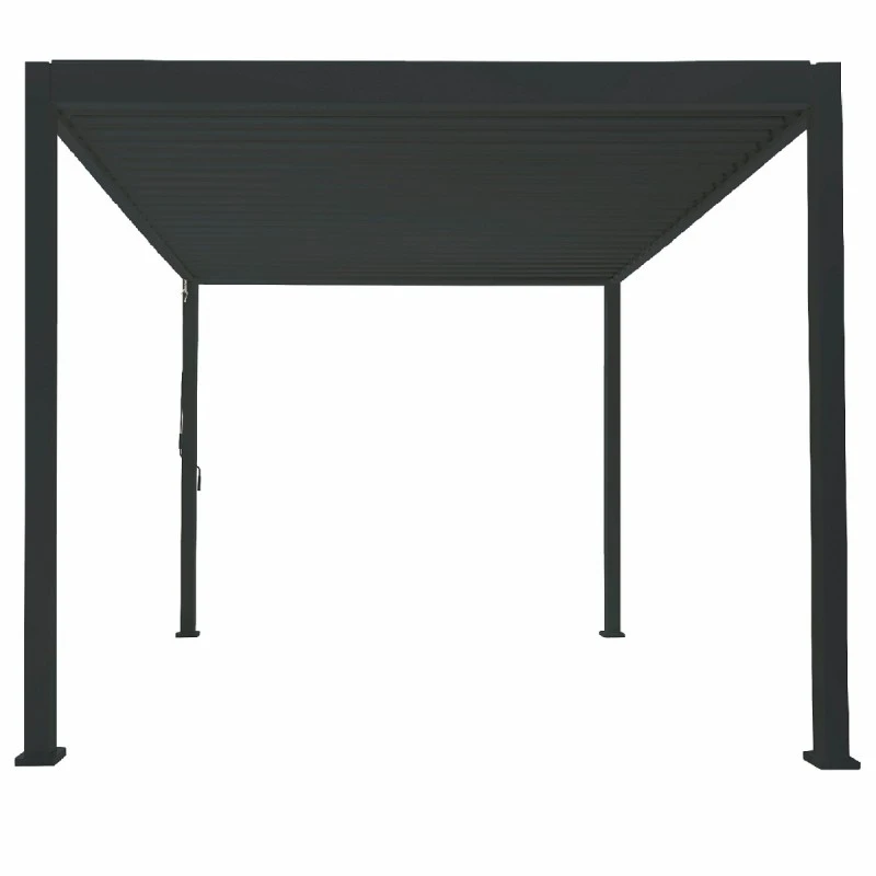 Pergola Bioclimatique Autoportante En Alu Anthracite 3x4m Ombrea – Image 5