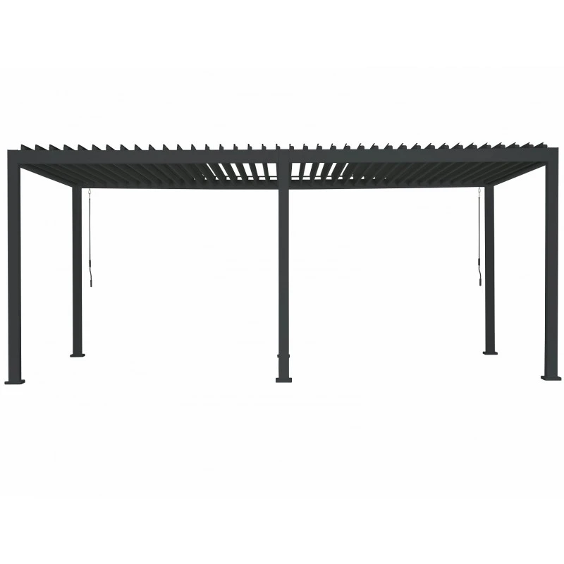 Pergola Bioclimatique Autoportante En Alu Anthracite 3x6m Ombrea – Image 4