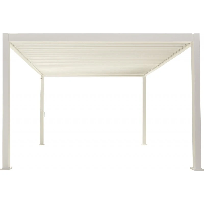 Pergola Bioclimatique Autoportante En Alu Blanc 3.6x3.6m Ombrea – Image 4