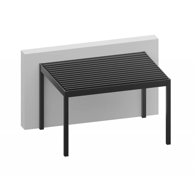 Pergola Bioclimatique En Aluminium Gris Anthracite 400x400cm Avec Lames Grises APOLO - GardenGate