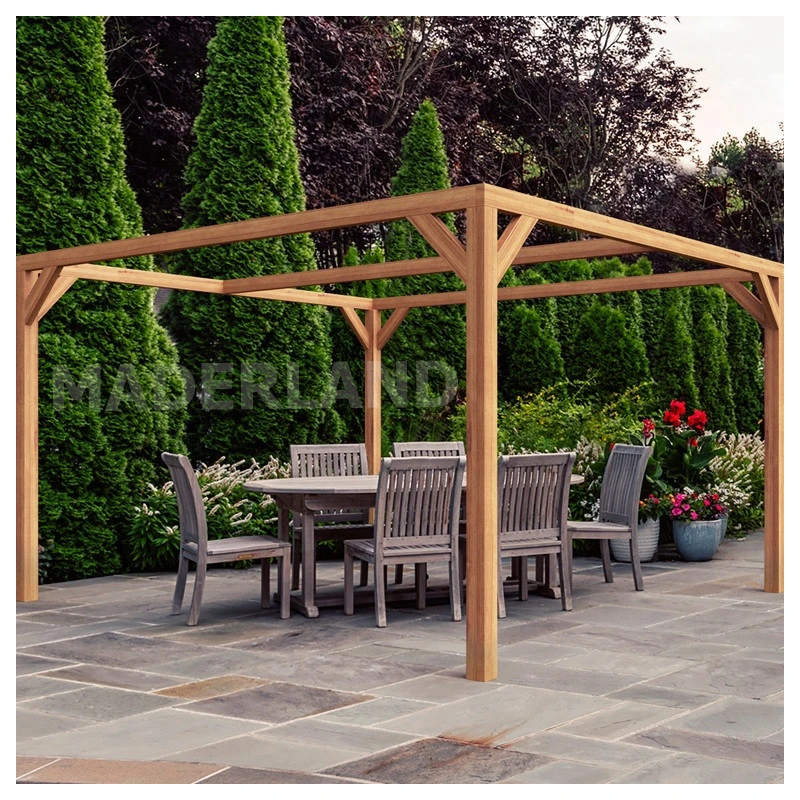 Pergola En Bois Lamellé-collé 250x250cm Tarragona – Maderland