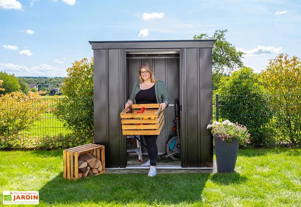 Armoire De Jardin En Acier Galvanisé 195 X 120 Cm – Image 2