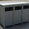 Poubelle De Tri Sélectif Extérieure En Composite Polymab Recyclé – 3 Bacs