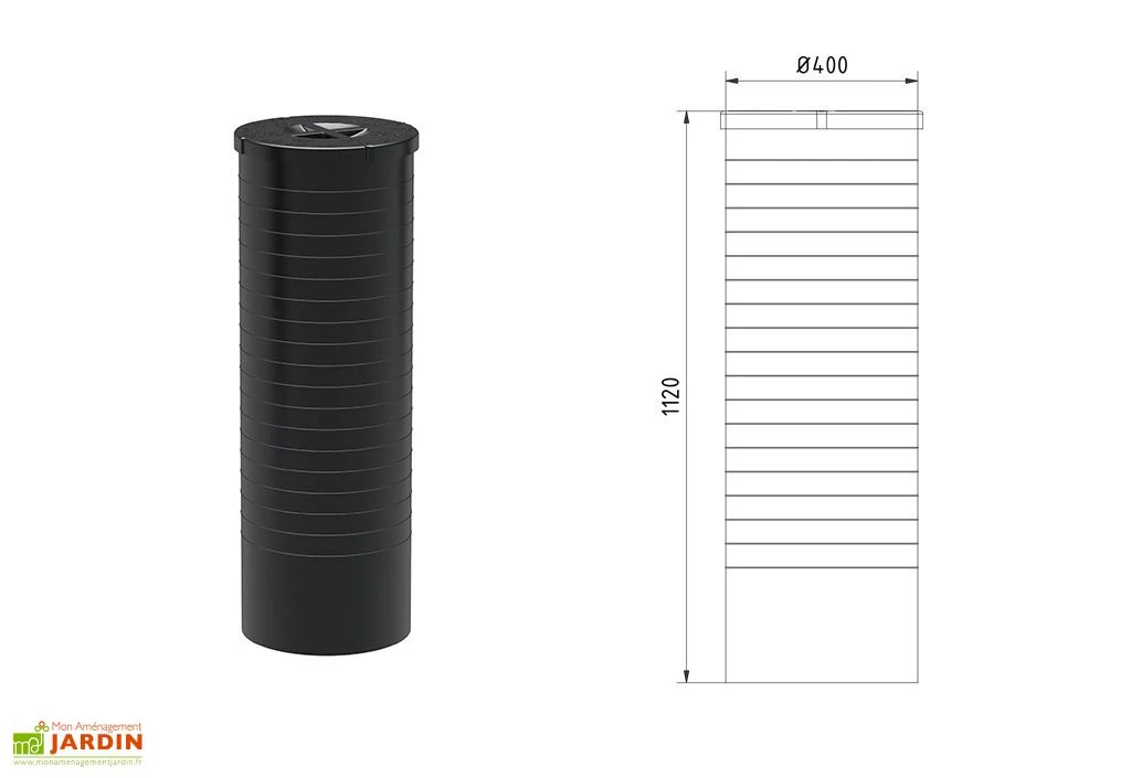 Puits En Polyéthylène à Enterrer 140 L – Image 2