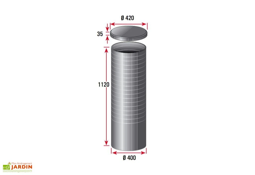 Puits En Polyéthylène à Enterrer 140 L – Image 3