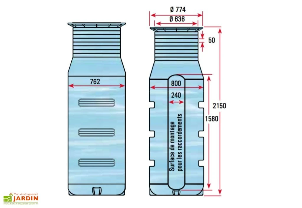 Puits En Polyéthylène à Enterrer 950 L – Image 4