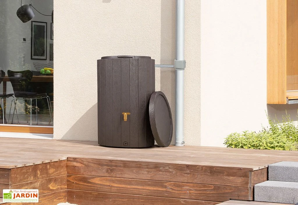 Garantia Récupérateur D’eau De Pluie 220 L Avec Robinet Et Collecteur – Madera – Image 3