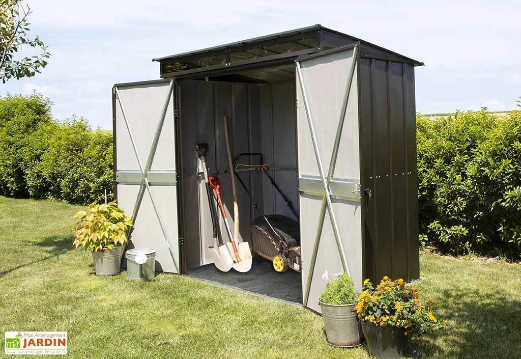 Armoire De Jardin En Acier Galvanisé 208 X 130 Cm