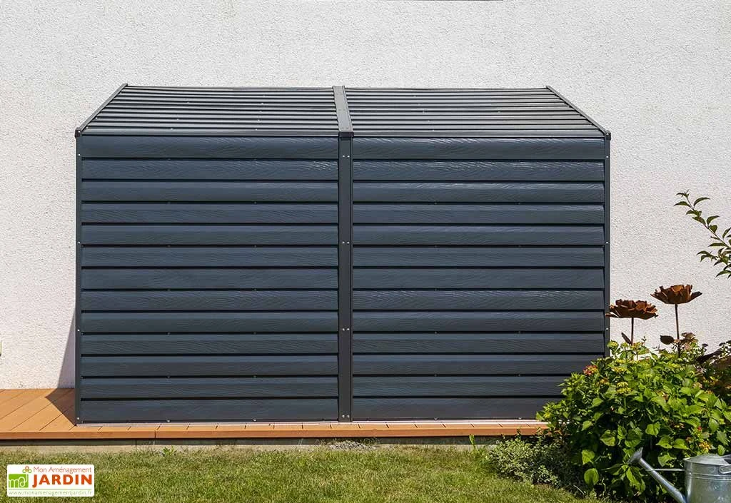 Armoire De Jardin En Acier Galvanisé 124 X 295 Cm – Image 4