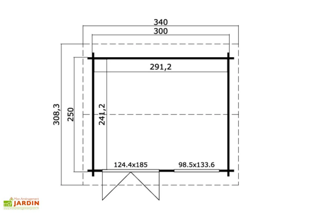 Abri De Jardin En Bois D’épicéa Brut Alex - 7,5 M² – Image 2