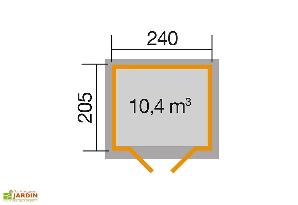 Abri De Jardin En Bois D’épicéa Anthracite – 4,9 M² – Image 2