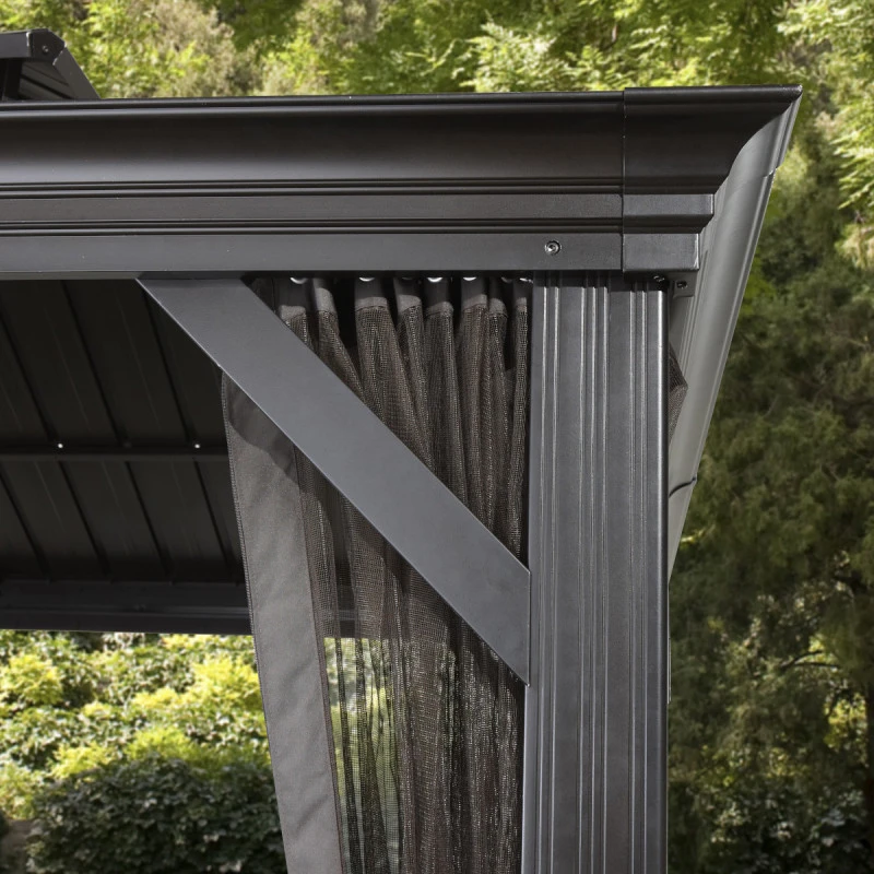 Tonnelle De Jardin Messina 298x363cm En Aluminium Thermolaqué Anthracite – SOJAG – Image 3