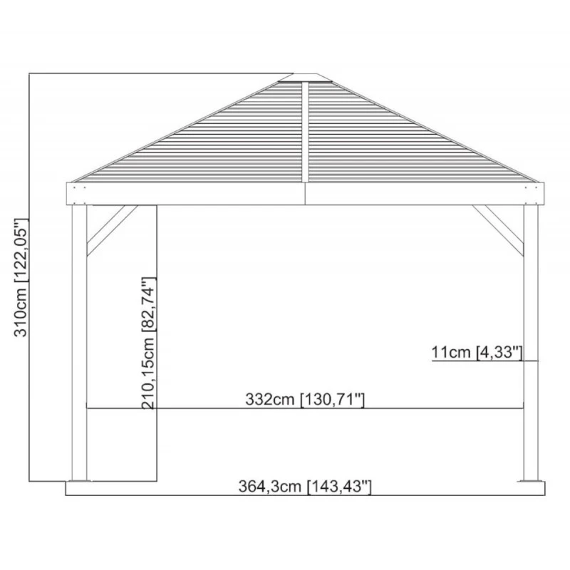 Tonnelle De Jardin South Beach 363x363cm En Aluminium Thermolaqué – SOJAG – Image 6
