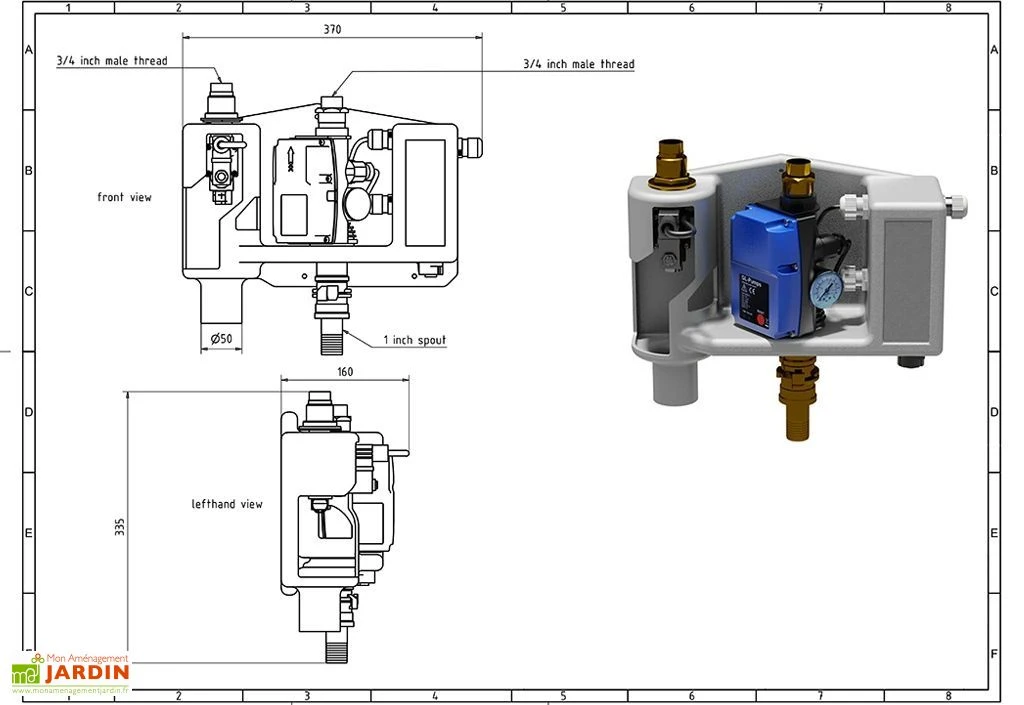 Kit Cuve Récupération D'Eau Enterrée Maison Et Jardin U1.1 – Image 3